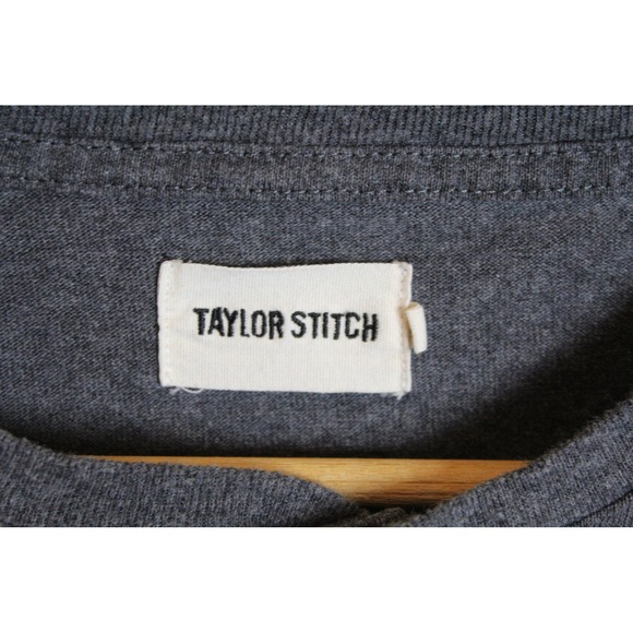 Taylor Stitch Mens Long Sleeve Henley Shirt Size 38 Small Grey - Picture 2 of 6